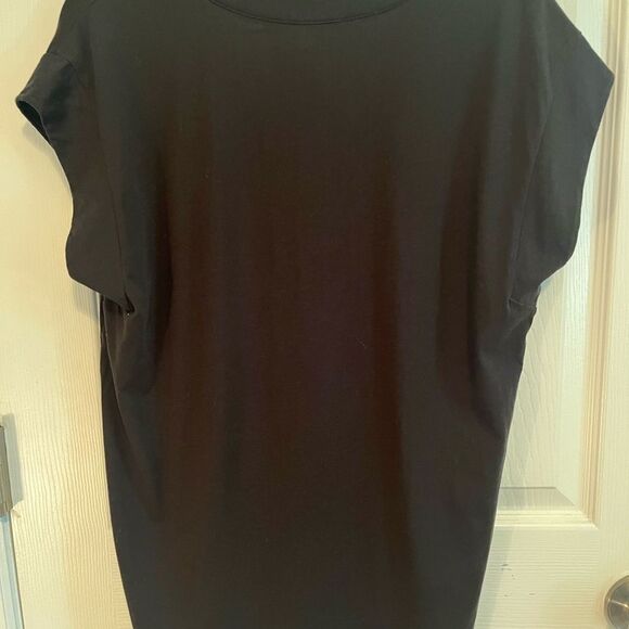 Frame Denim Black Cap Sleeve Tee - Picture 5 of 7